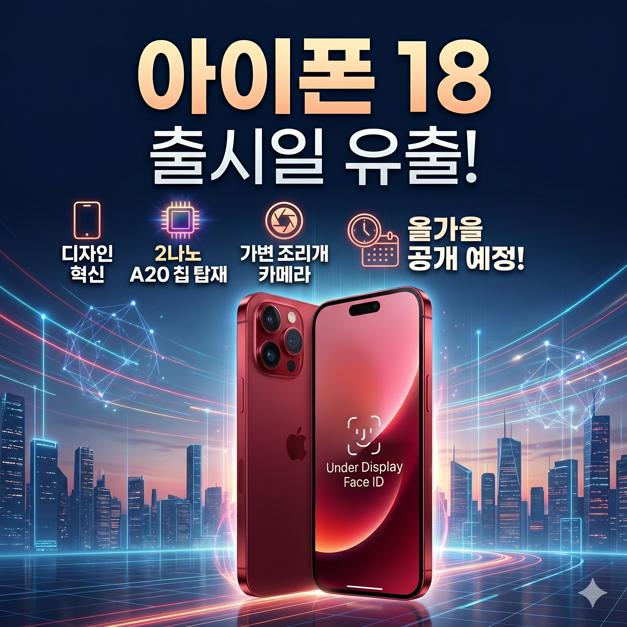 아이폰 18 출시일 및 유출된 주요 스펙 총정리: 기대 포인트 5가지