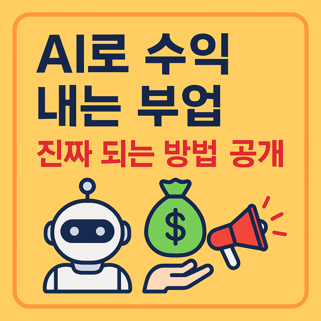 AI로 수익 내는 부업, 진짜 되는 방법 공개