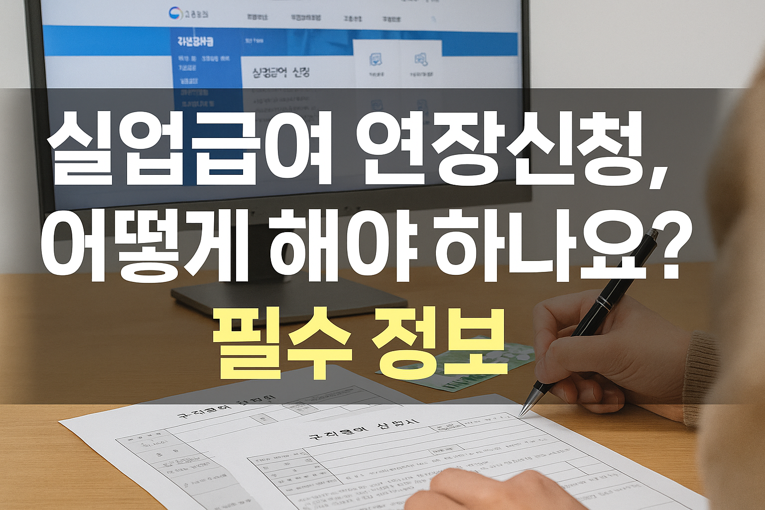 실업급여 연장신청, 어떻게 해야 하나요? 필수 정보
