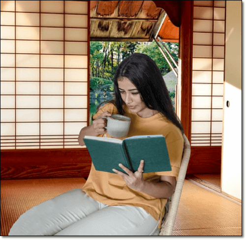 돌외잎 차 마시는 여성