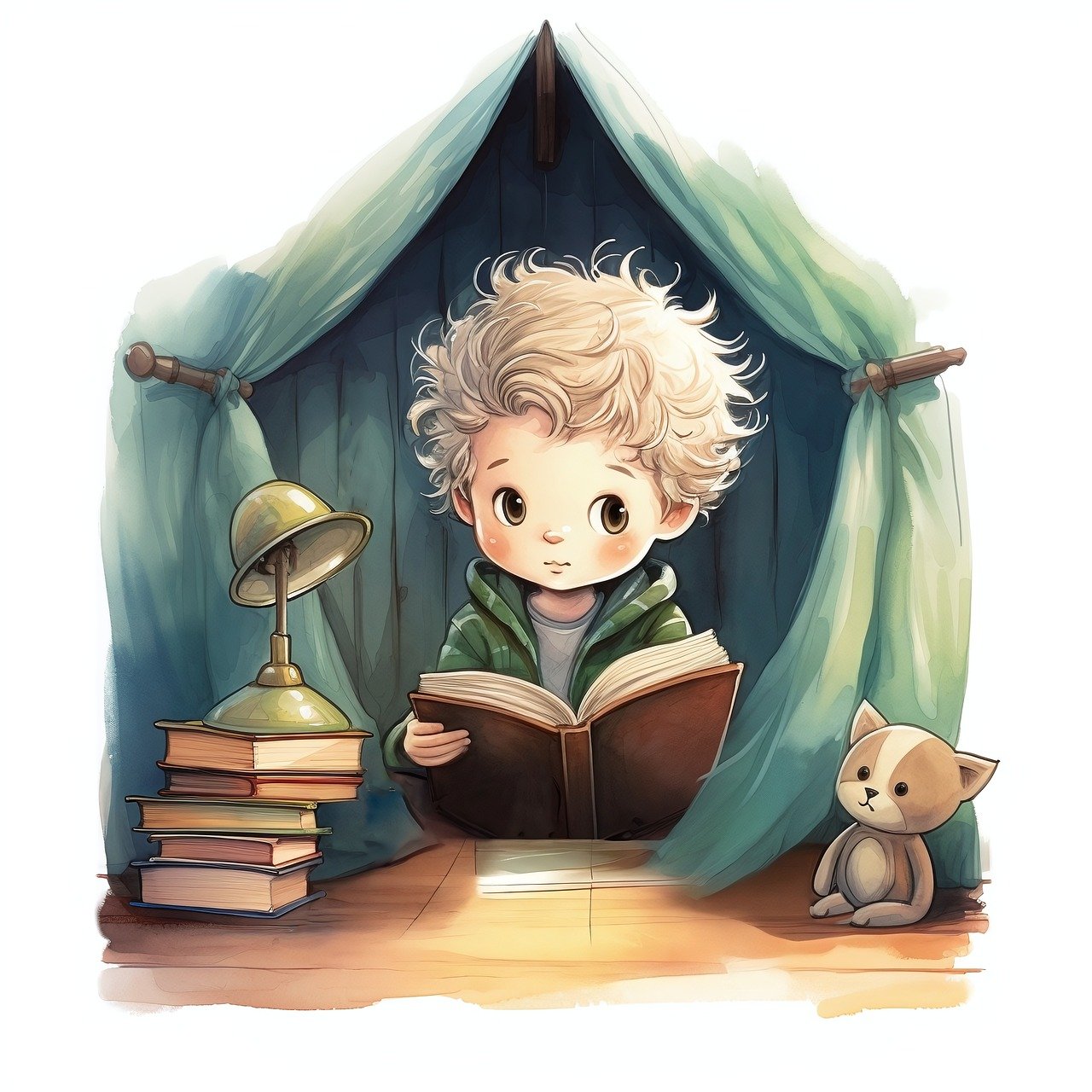 책 읽는 아이의 사진