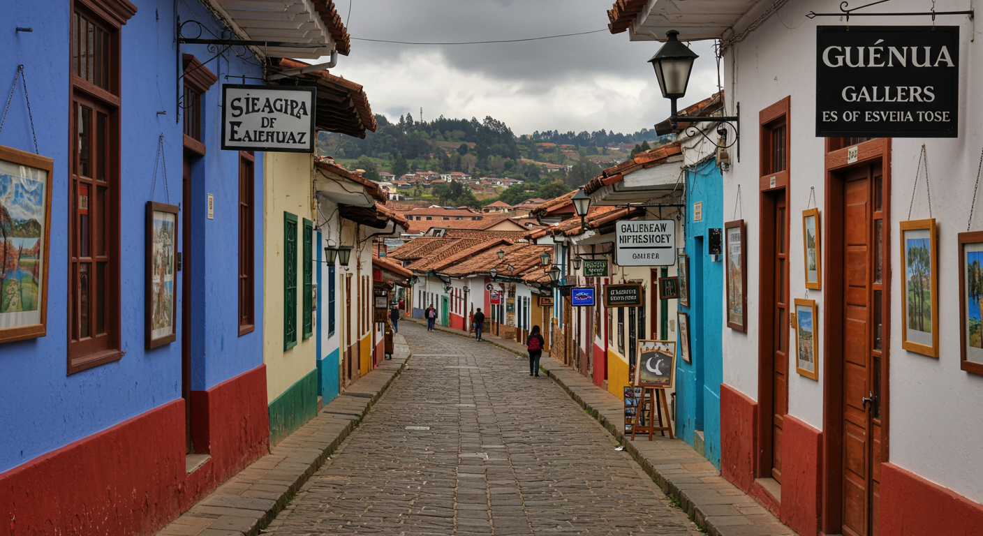예술적 감성이 넘치는 갤러리와 시장이 가득한 마을