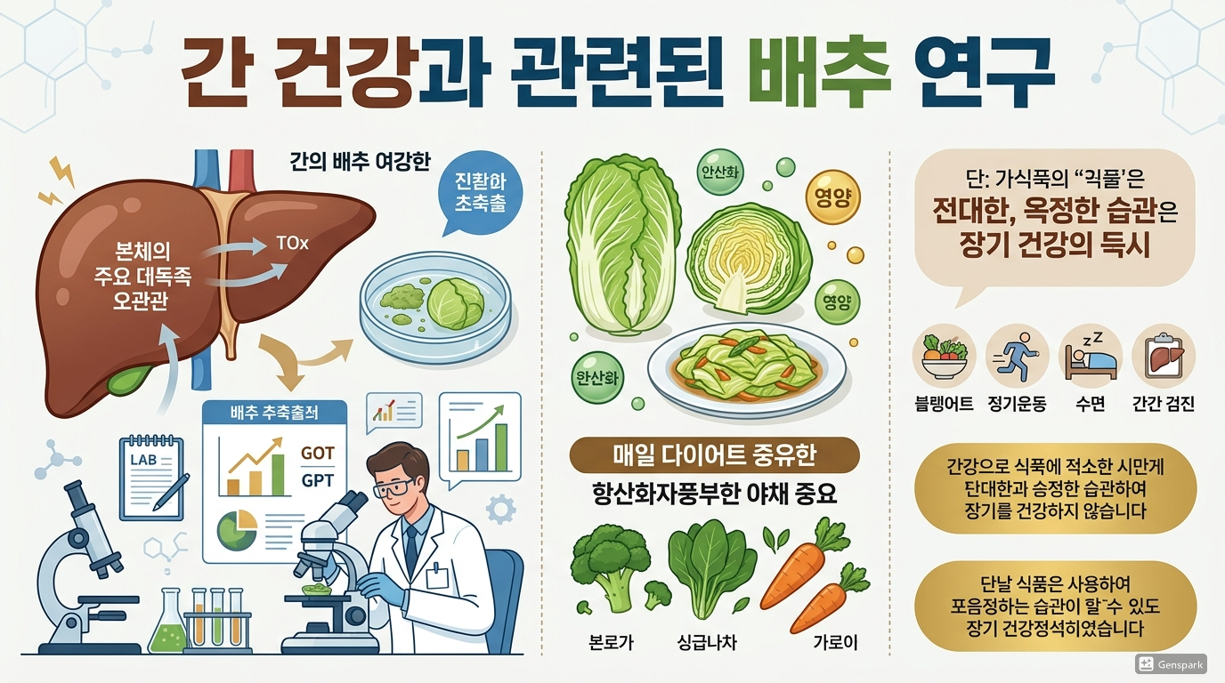 간 건강과 관련된 배추 연구