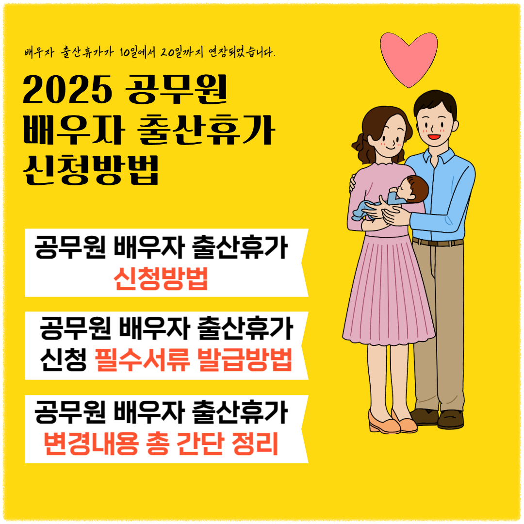 2025-공무원-배우자-출산휴가-신청방법-필수서류발급방법-변경내용-총정리