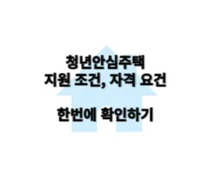 청년안심주택 지원조건