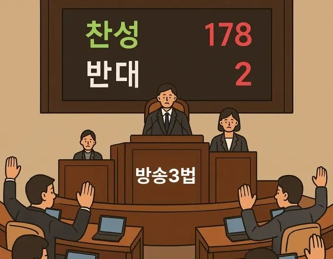 방송3법 개정안 통과