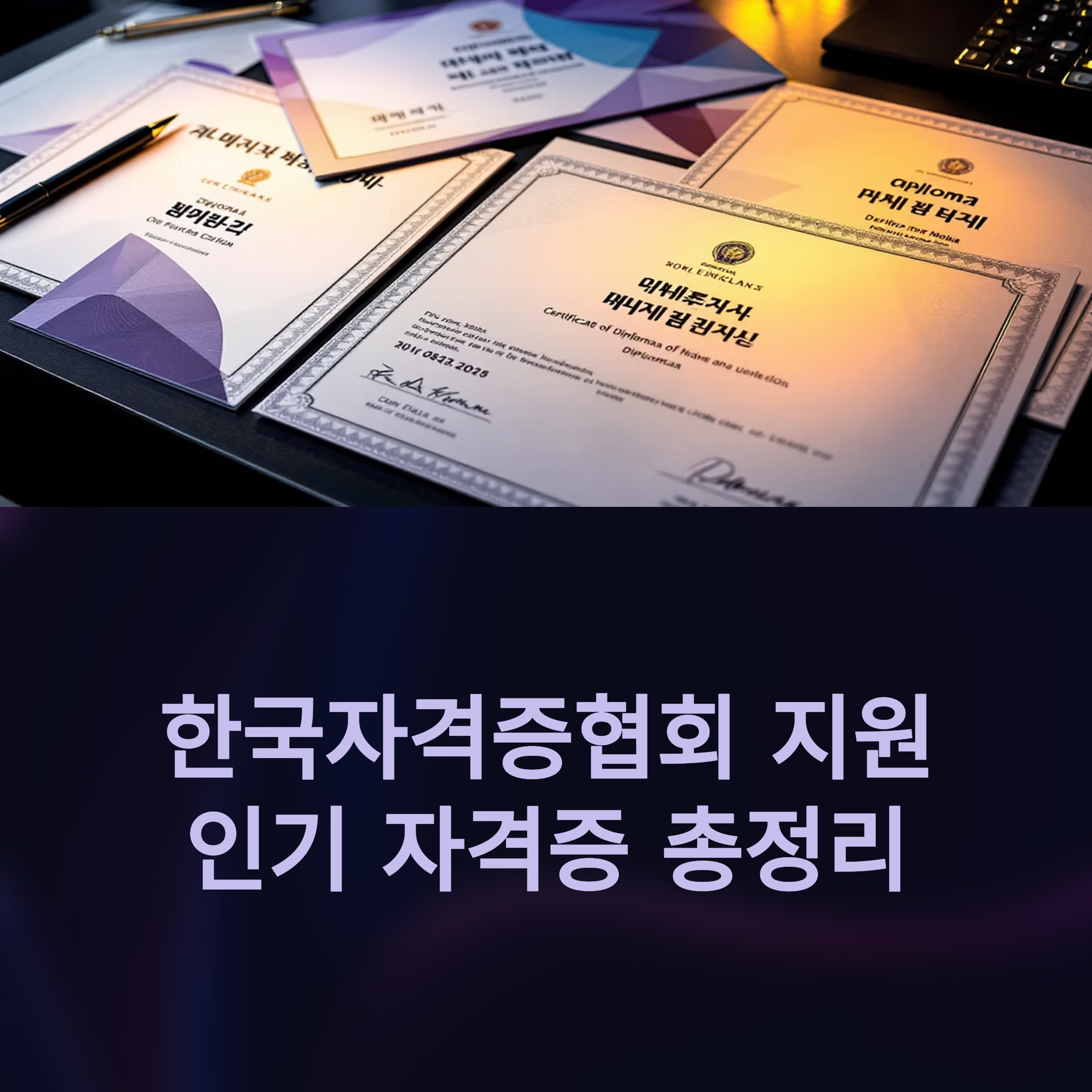 한국자격증협회 지원 인기 자격증 종류