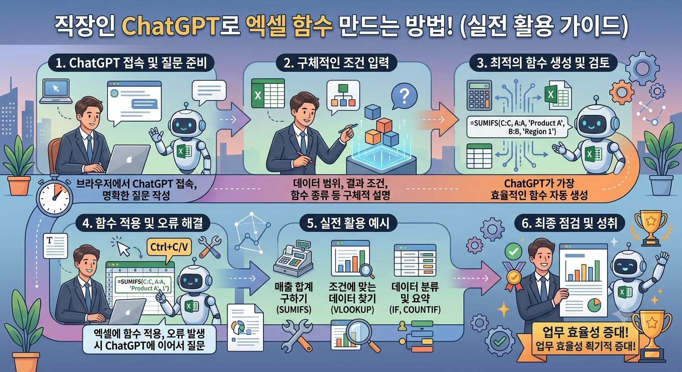 직장인 ChatGPT로 엑셀 함수 만드는 방법! (실전 활용 가이드)