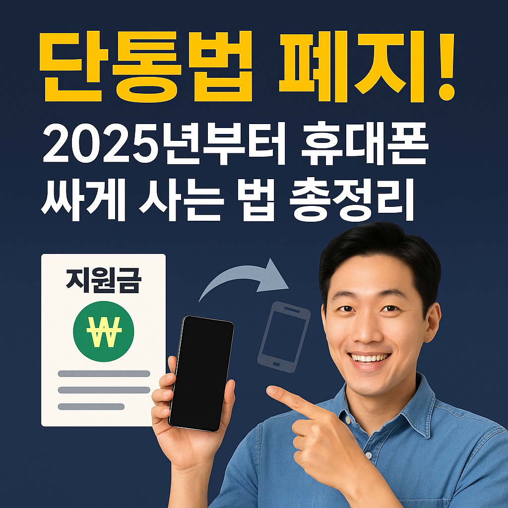 단통법 폐지! 2025년부터 휴대폰 싸게 사는 법 총정리 – 소비자 필독 가이드
