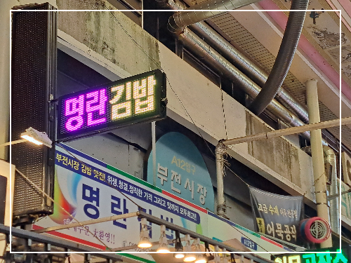 솔직후기 부전시장 명란김밥 생활의 달인 출연 줄서는 소문난 김밥맛집 땡초김밥