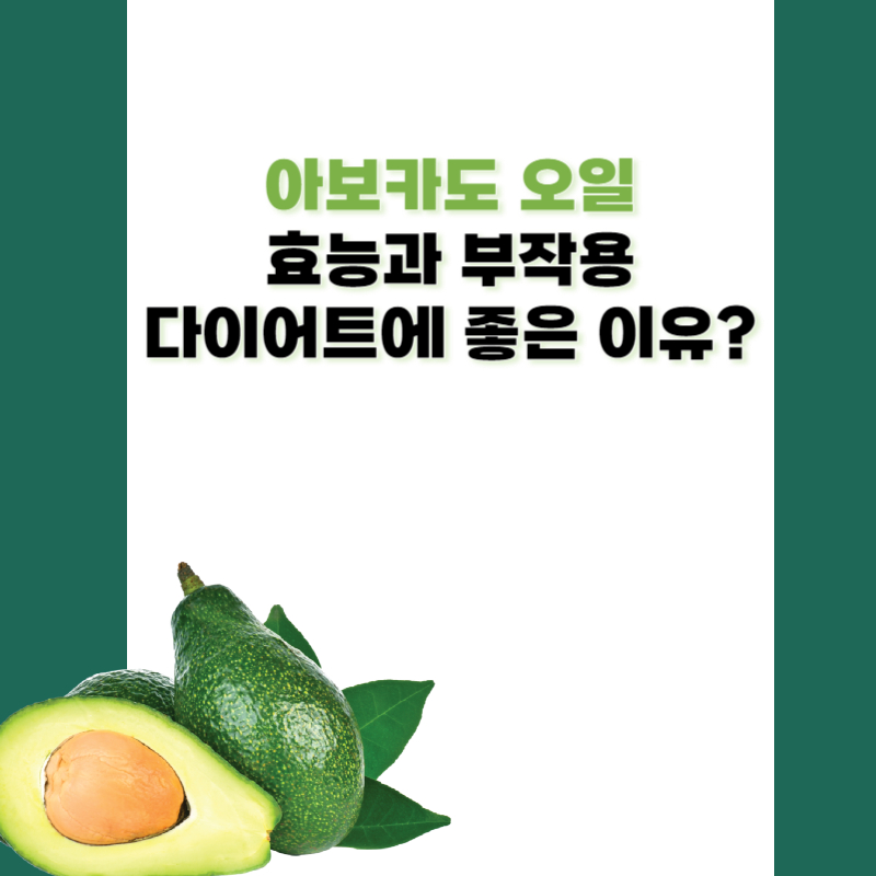 아보카도 오일 효능과 다이어트에 좋은 이유