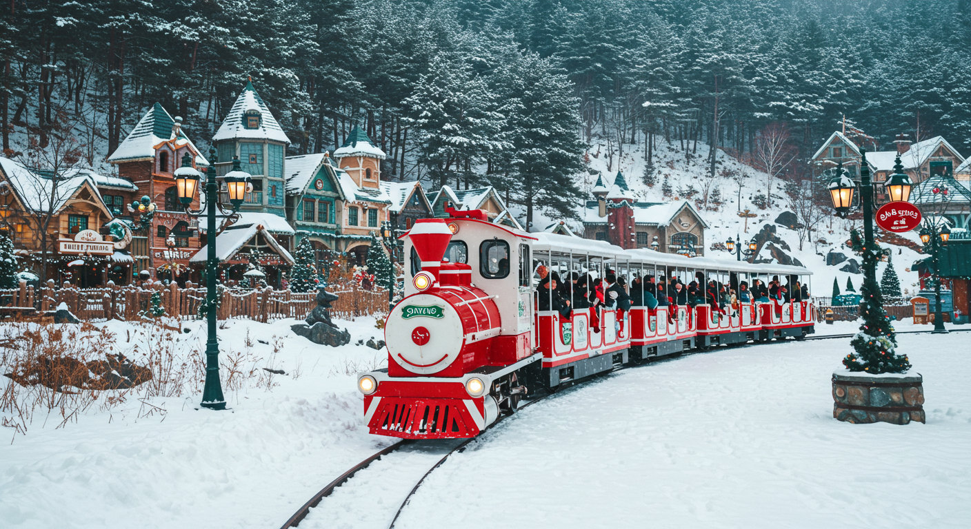 경북 봉화 분천 산타마을 기찻길