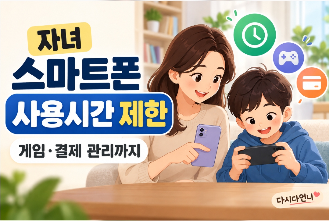 갤럭시 자녀 스마트폰 사용시간 제한하는 법｜게임&middot;결제 관리까지