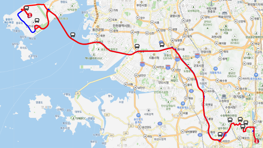 8837번 인천공항 버스 노선