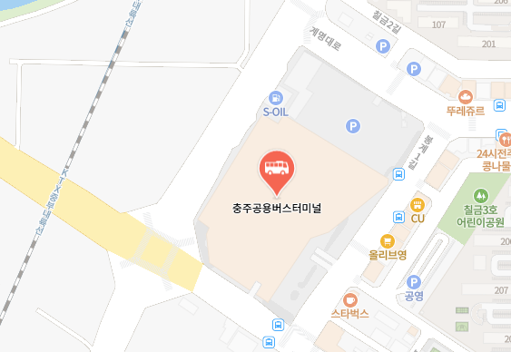 충주공용버스터미널 위치-지도