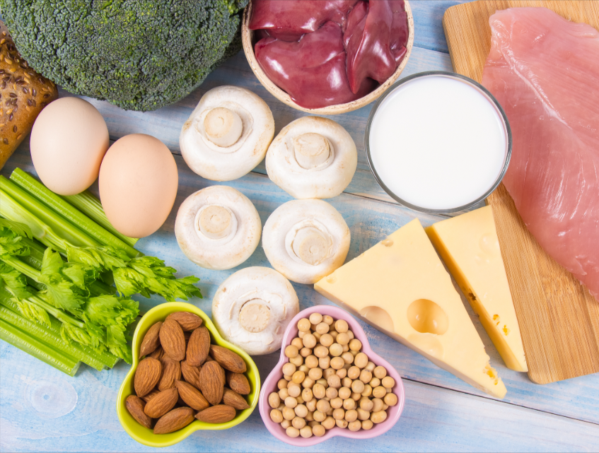 단백질음식을찍은사진