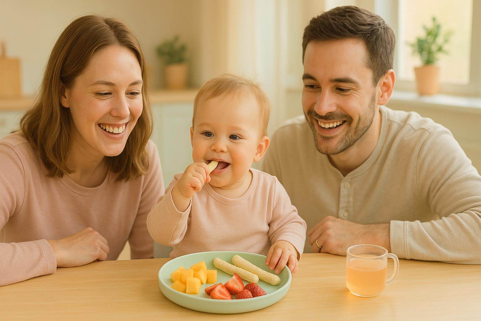 간식 먹는 아기 모습 관련 사진
