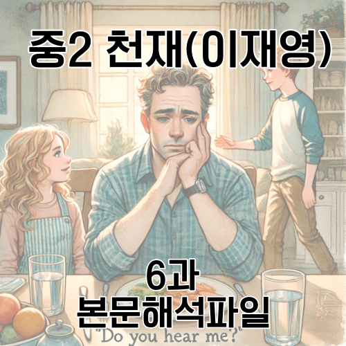 중2천재(이재영) 6과 한줄해석