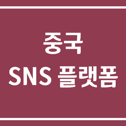 중국 SNS 플랫폼 종류 및 특징