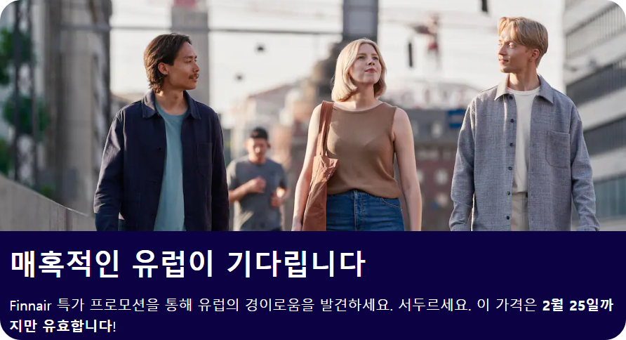 &lt;Finnair 특가 프로모션&gt;