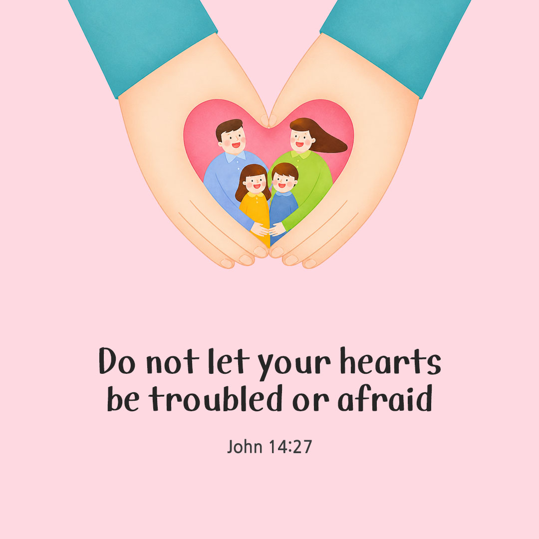 Today's Bible verse card John 14:27 scripture image