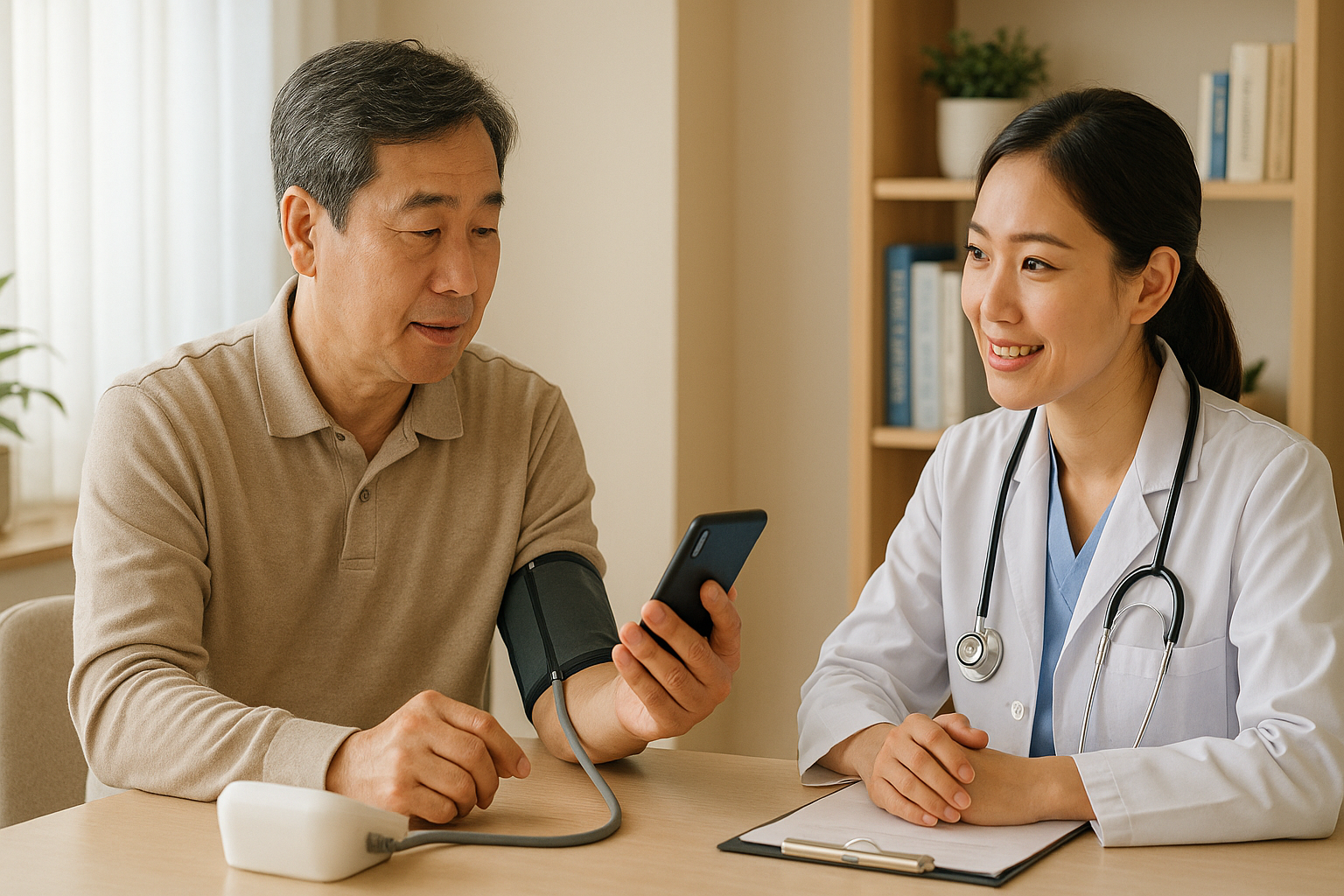 스마트폰과 연동된 디지털 혈압계