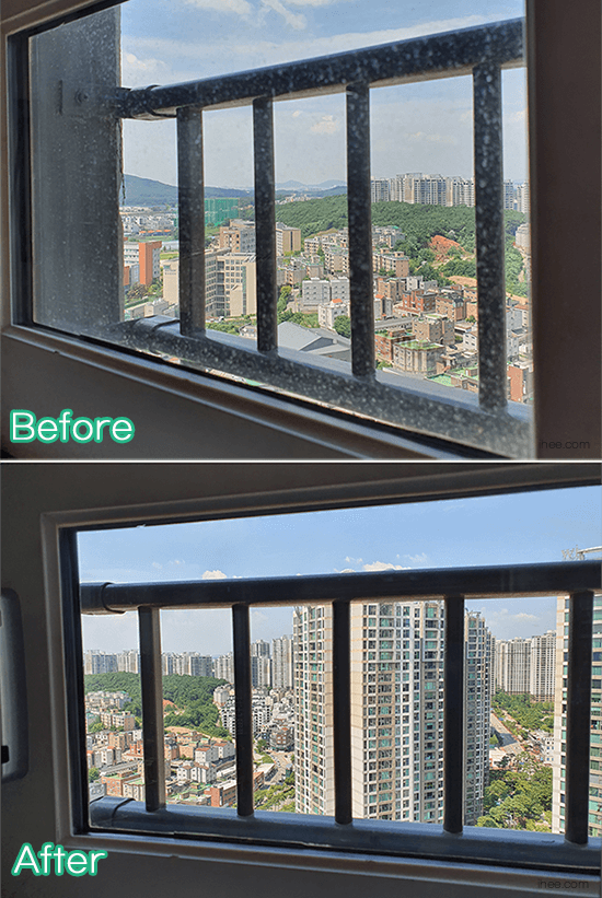 주방_유리창_청소_전후