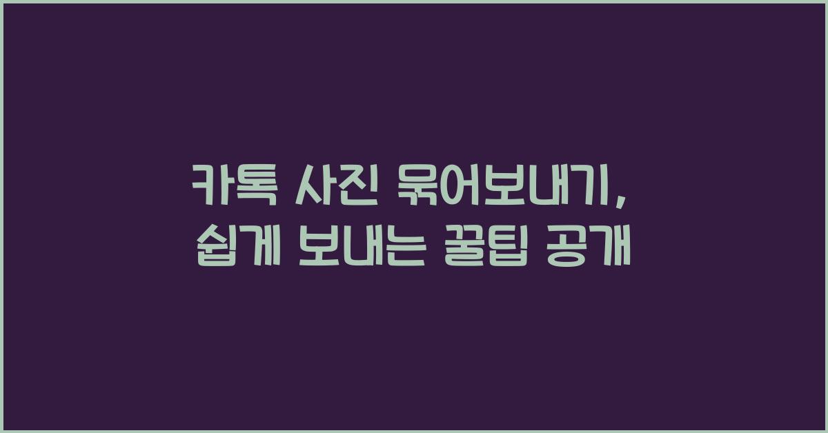 카톡 사진 묶어보내기