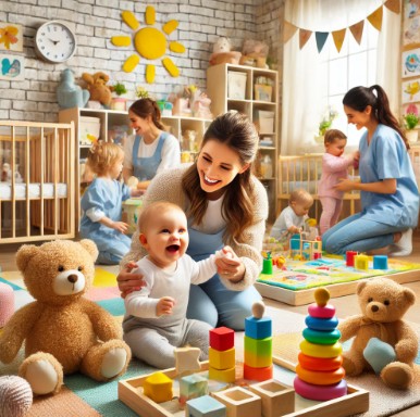 영아 보육 모습