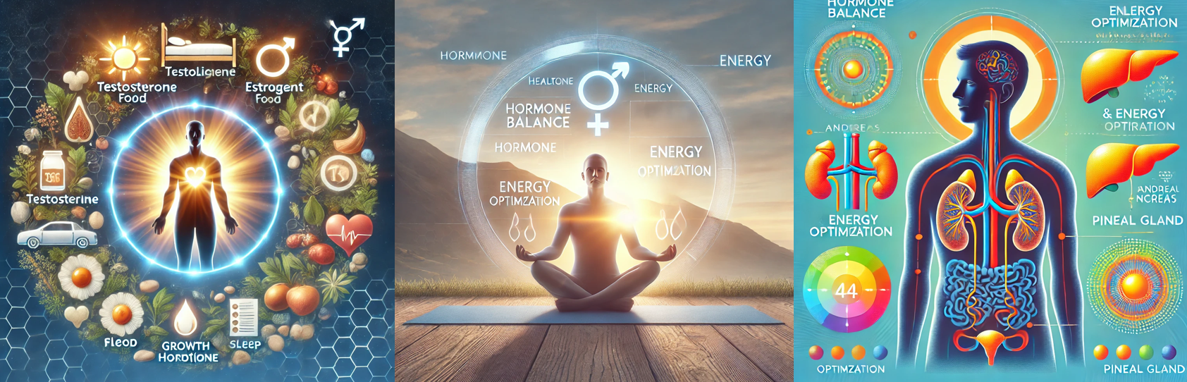 신체균형과 호르몬 이미지