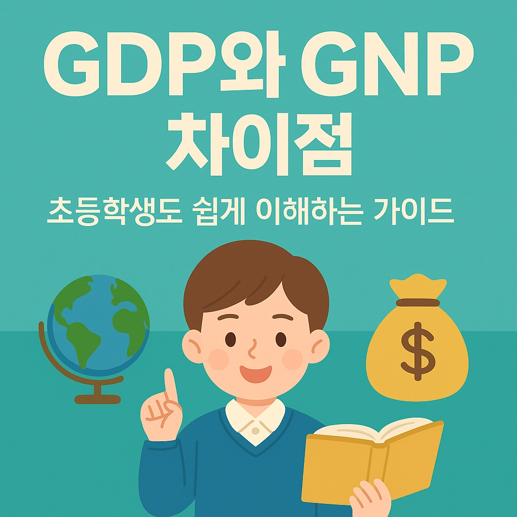 GDP와 GNP 차이점 초등학생도 쉽게 이해하는 가이드
