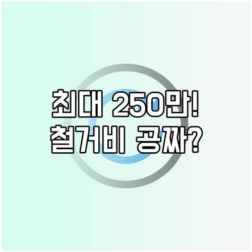 희망리턴패키지 원스톱폐업지원 점포철거..