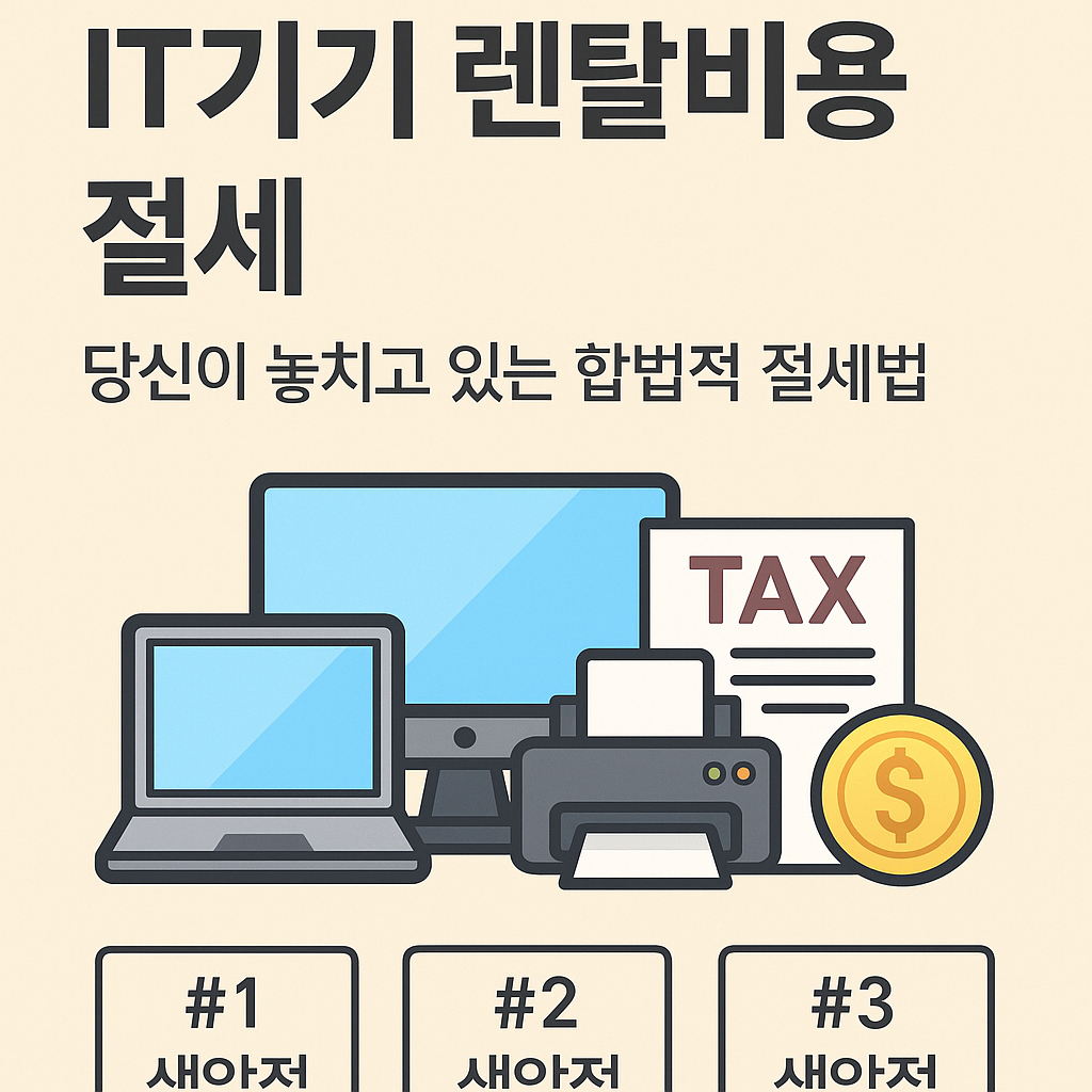 IT기기 렌탈비용 절세, 당신이 놓치고 있는 합법적 절세법