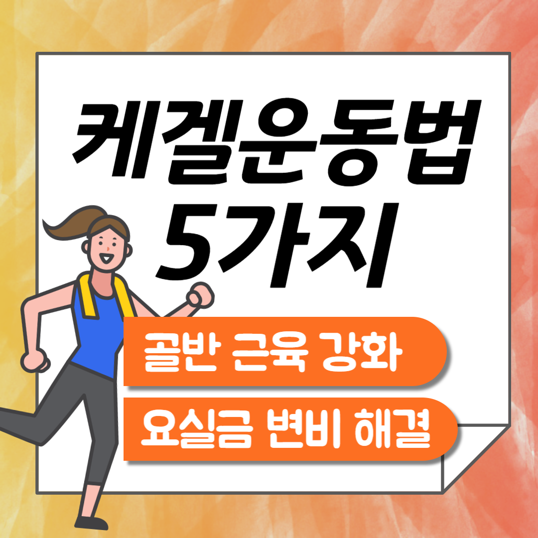 케겔운동 방법 골반 근육 강화 운동