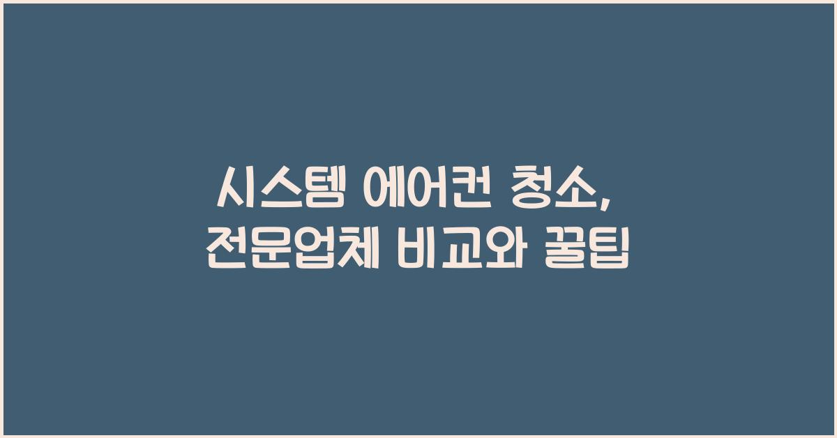 시스템 에어컨 청소