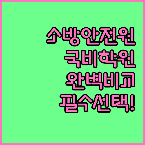 한국소방안전원과 국비지원 학원 교육 ..