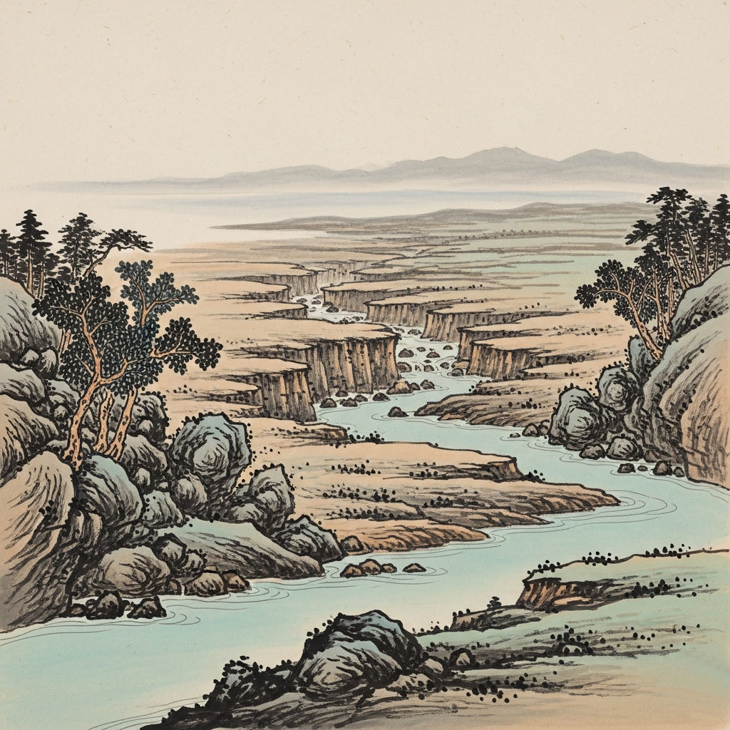 새로운 물길을 만든 강