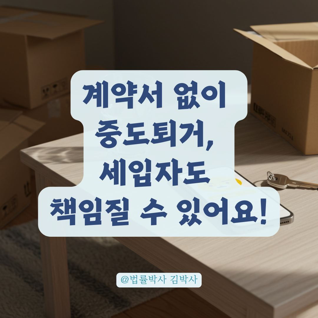 중도퇴거 계약서 없다고 무조건 안 내도 되는 건 아닙니다, 세입자 유의사항 정리.