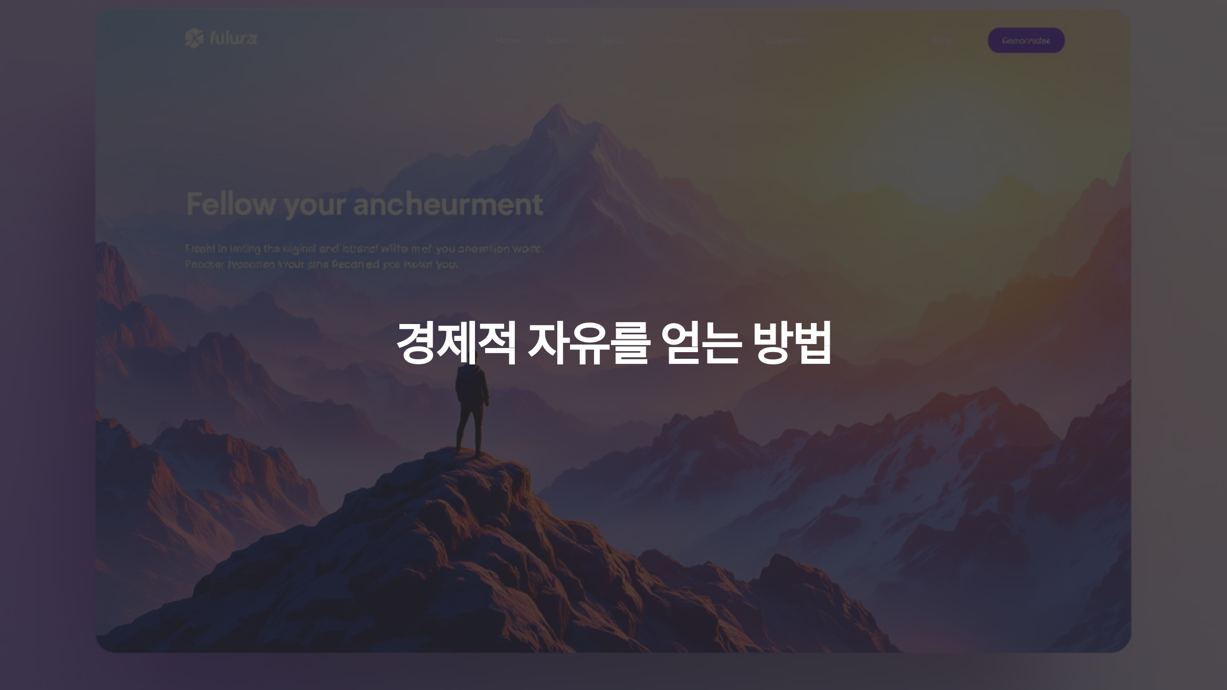 경제적 자유를 얻는 방법