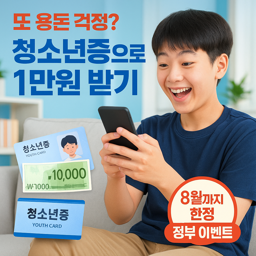 청소년증 이벤트! 1만원 받는 8월 완전 가이드