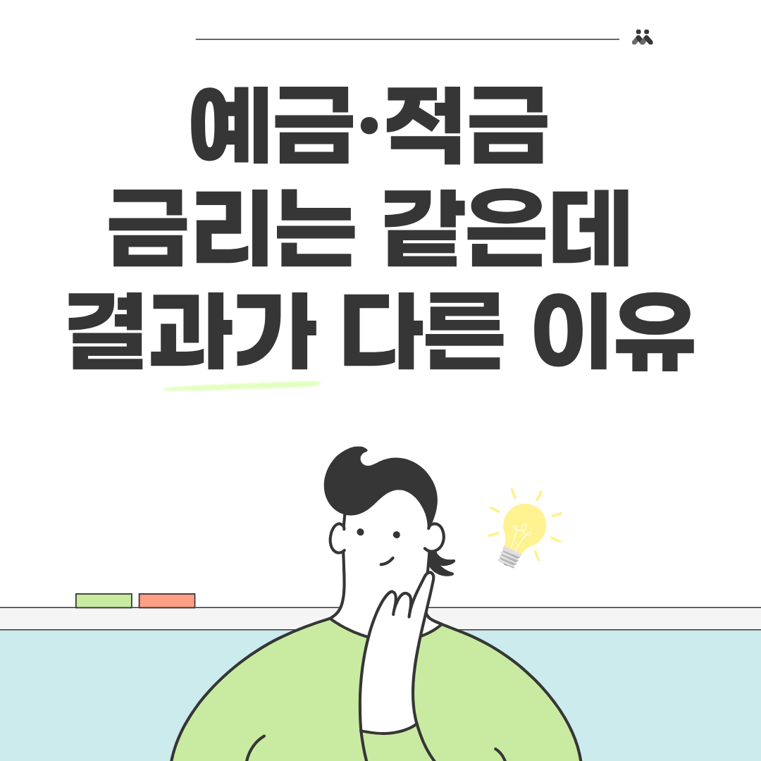 예금·적금 금리는 같은데 결과가 다른 이유