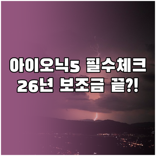 더 뉴 아이오닉 5 구매 전 필수 체..