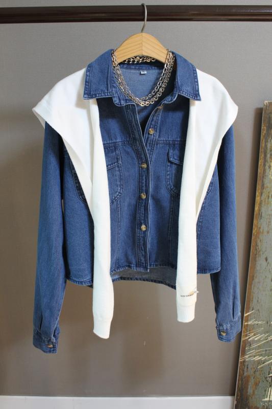 크롭 데님 셔츠 나무옷장