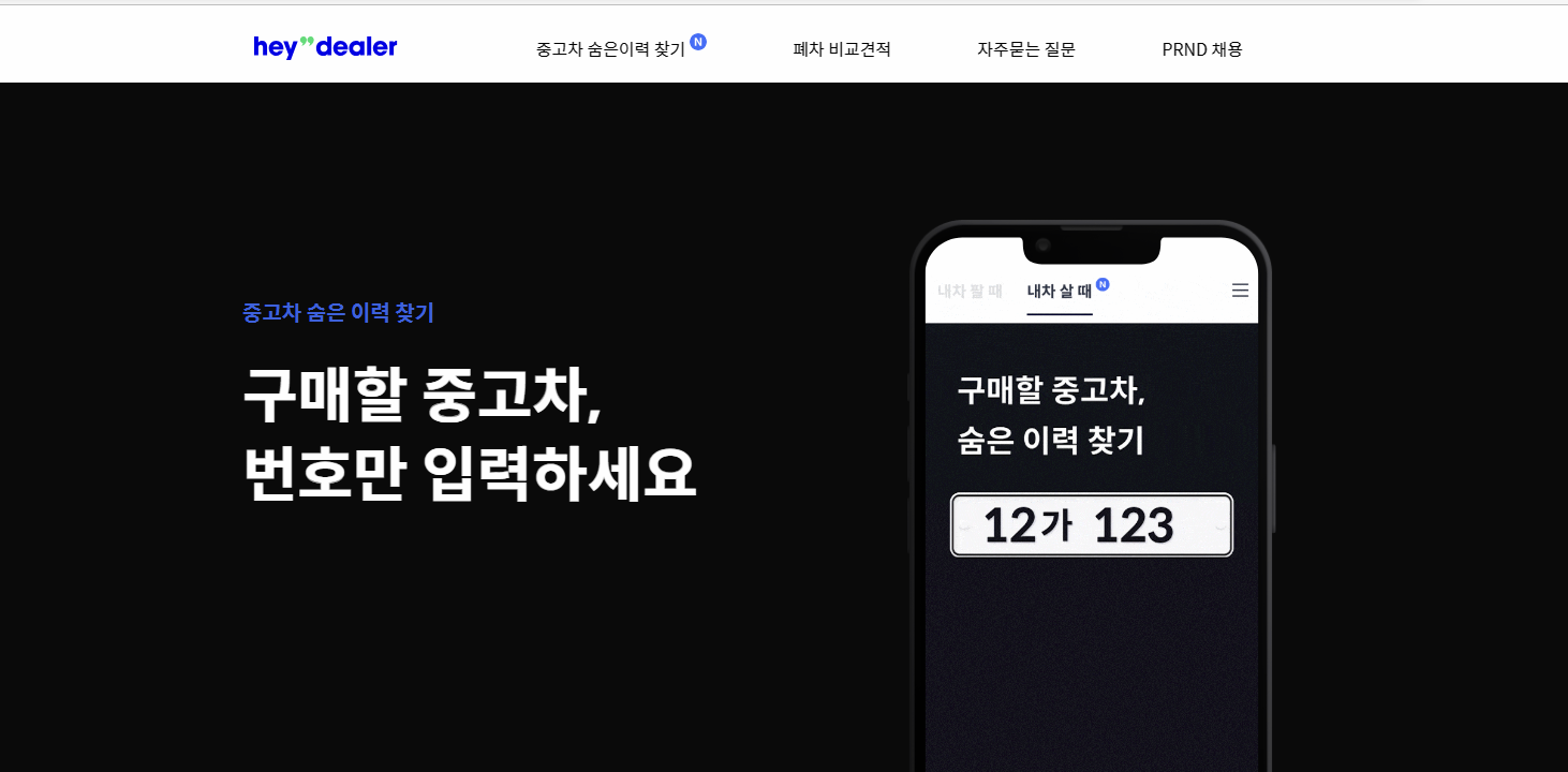 헤이딜러 사이트 이미지