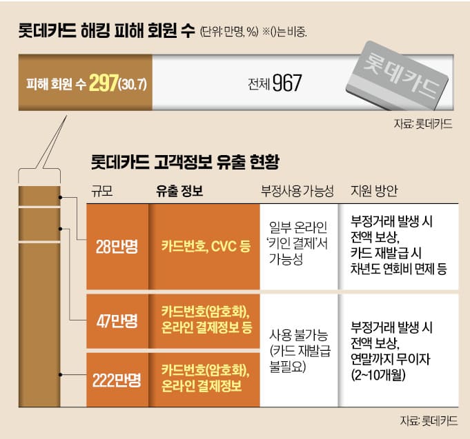 롯데카드 해킹 피해 현황