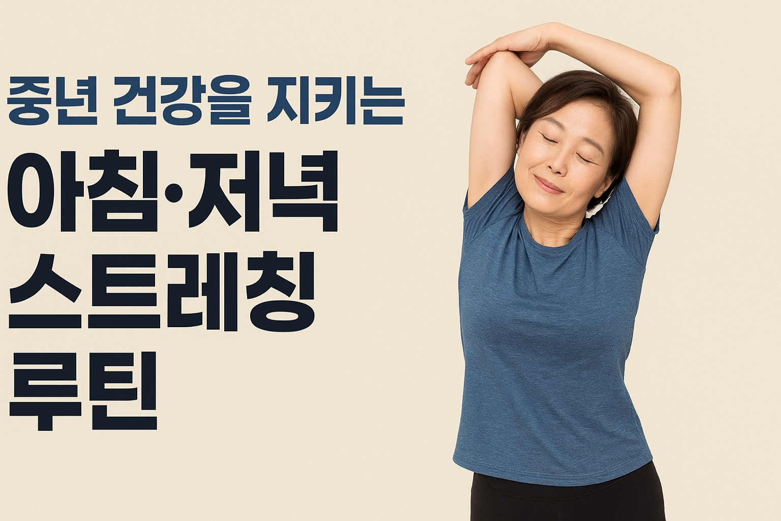 중년 건강을 지키는 아침, 저녁 스트레칭