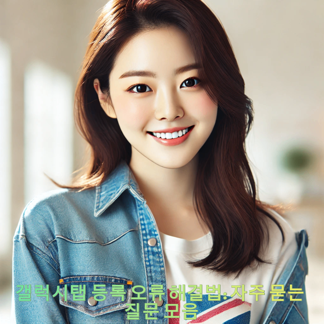 갤럭시탭 등록 오류 해결법: 자주 묻는 질문 모음