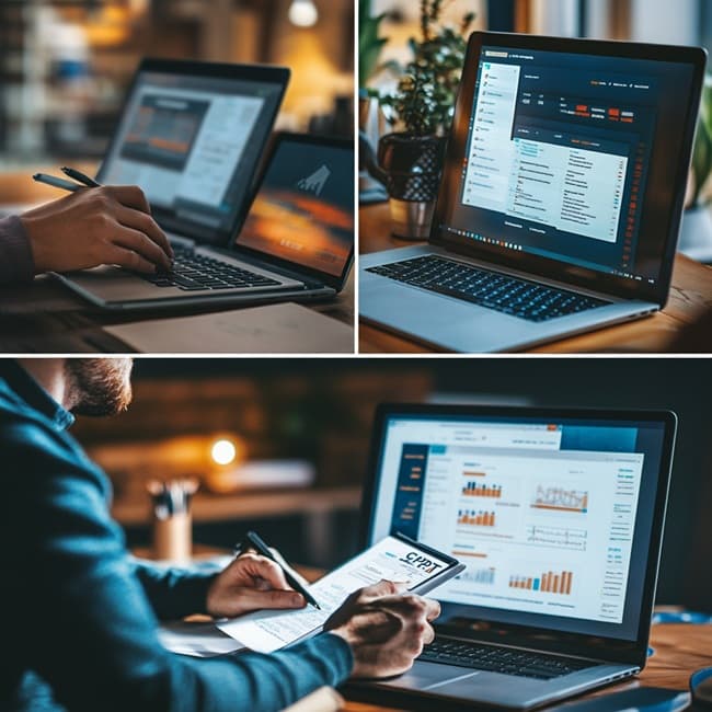 마케터가 Notion에서 템플릿 리스트를 확인하는 모습