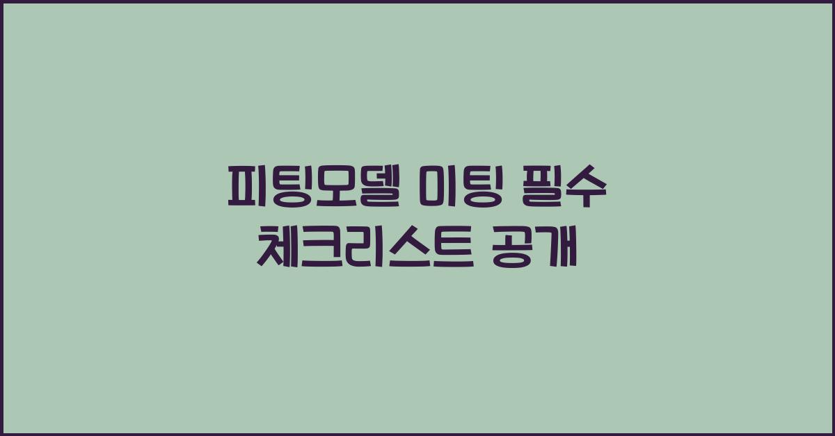 피팅모델 미팅