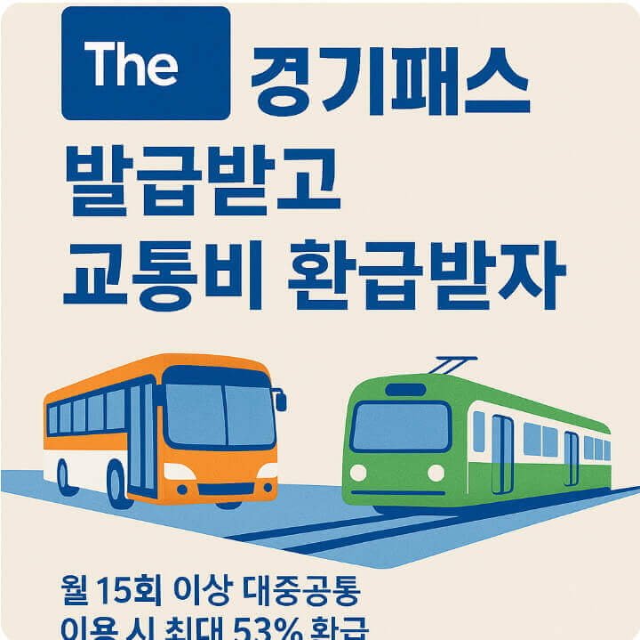 the 경기패스 발급받고 교통비 환급받자 월15회1